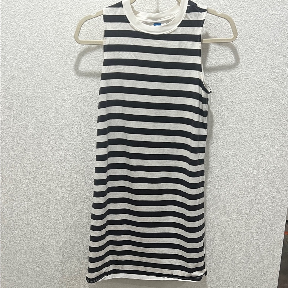 Old Navy Black & White Striped Dress